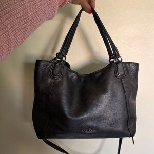 Coach Gunmetal Purse with Crossbody Strap